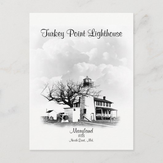 Türkei Point Lighthouse - Maryland Postkarte (Vorderseite)