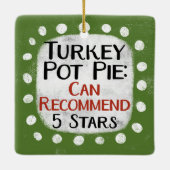 Türkei Pot Pie Review 5 Sterne Ornament (Rückseite)
