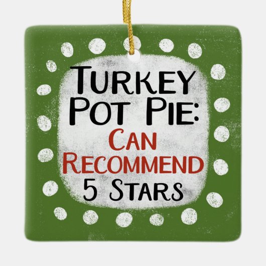 Türkei Pot Pie Review 5 Sterne Ornament (Vorderseite)