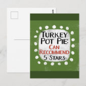 Türkei Pot Pie Review 5 Sterne Postkarte (Vorne/Hinten)