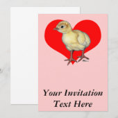 Türkei Poult Heart Einladung (Vorne/Hinten)