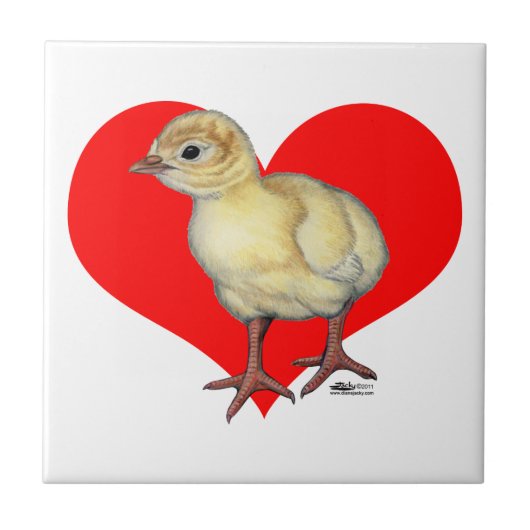 Türkei Poult Heart Fliese (Vorderseite)