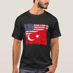 Türkei Pride Turkish American Flag Roots Heritage T-Shirt