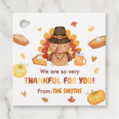 Türkei Pumpkin Autumn Erntedank Square Geschenkanhänger (Vorderseite)