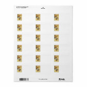 Türkei Pumpkin Mais Trauben Apple Haystack Adressaufkleber (Vorne)