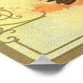 Türkei Pumpkin Mais Trauben Apple Haystack Poster (Ecke)