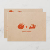 Türkei + Pumpkin Pie Erntedank Einladungen (Vorne/Hinten)