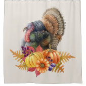 Türkei Pumpkins Erntedank Duschvorhang (Vorderseite)