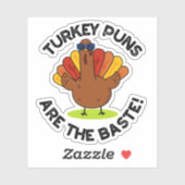 Türkei Puns sind die Baste Funny Food Puff Aufkleber (Blatt)