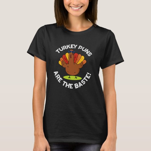 Türkei Puns sind die Baste Funny Food Puff Dark BG T-Shirt (Vorderseite)