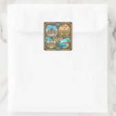 TÜRKEI QUADRATISCHER AUFKLEBER (Tasche)