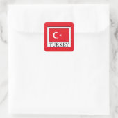 Türkei Quadratischer Aufkleber (Tasche)