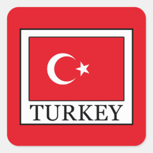 Türkei Quadratischer Aufkleber