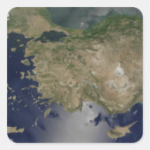 Türkei Quadratischer Aufkleber (Vorderseite)