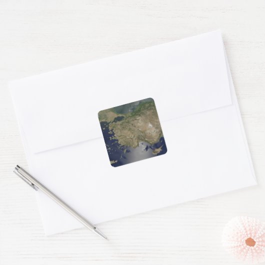 Türkei Quadratischer Aufkleber (Umschlag)