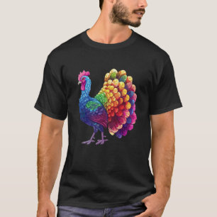Türkei Rainbow Feather Farm Animal Bauer Bird Tur T-Shirt