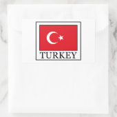 Türkei Rechteckiger Aufkleber (Tasche)