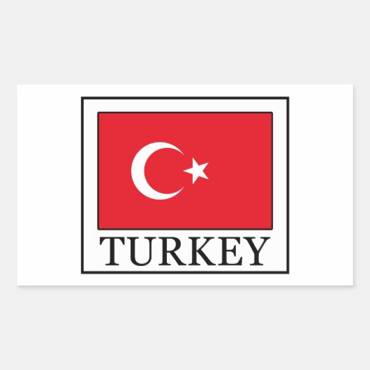 Türkei Rechteckiger Aufkleber (Vorderseite)