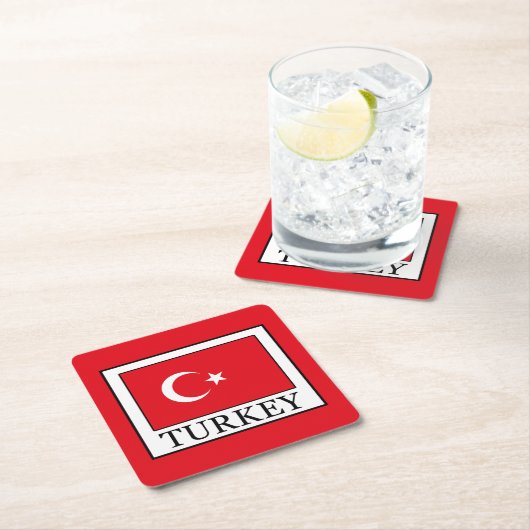 Türkei Rechteckiger Pappuntersetzer (Vor Ort)