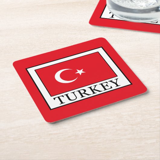 Türkei Rechteckiger Pappuntersetzer (angewinkelt)