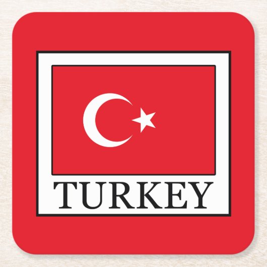 Türkei Rechteckiger Pappuntersetzer (Vorderseite)