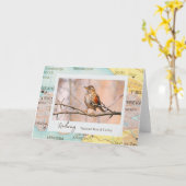 Türkei Redwing National Bird Emblem auf Karte (Gelbe Blume)