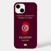 Türkei Reisepass Print Souvenir Case-Mate iPhone Hülle (Rückseite)