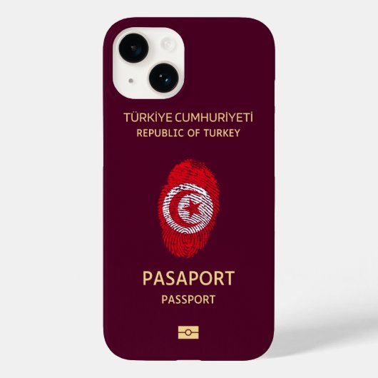 Türkei Reisepass Print Souvenir Case-Mate iPhone Hülle (Rückseite)