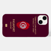 Türkei Reisepass Print Souvenir Case-Mate iPhone Hülle (Rückseite (Horizontal))