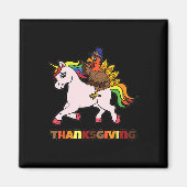 Türkei Reiten Unicorn Erntedank Day Magical Fal Magnet (Vorne)