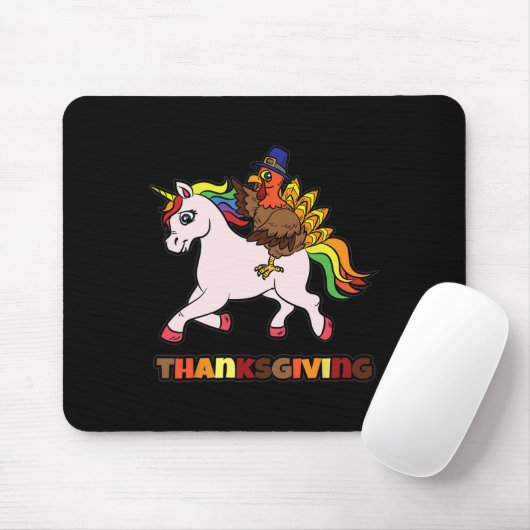 Türkei Reiten Unicorn Erntedank Day Magical Fal Mousepad (Mit Mouse)