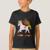 Türkei Reiten Unicorn Erntedank Day Magical Fal T-Shirt (Vorderseite)