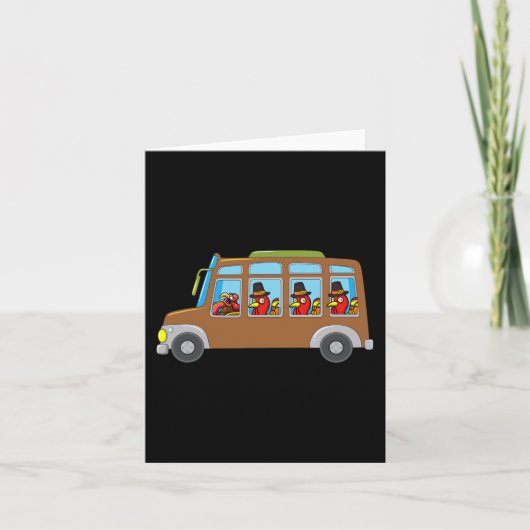 Türkei Reitschule Bus Erntedank Tag Funny Fan Karte (Vorderseite)