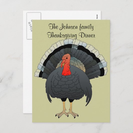 Türkei Rezept Card Feiertagspostkarte (Vorne/Hinten)