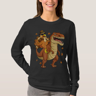 Türkei Riding Dinosaur T rex Boys Kinder Funny Dan T-Shirt