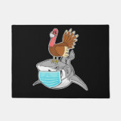 Türkei Riding Shark Face Mask Funny Animal Fußmatte (Vorderseite)