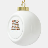 Türkei Rolls Casserole, Erntedank Retro Funny F Keramik Kugel-Ornament (Rechts)