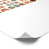 Türkei Rolls Casserole, Erntedank Retro Funny F Poster (Ecke)