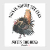 Türkei ruft Jagd auf lustige Zitate im Freien Früh Aufkleber (Blatt)