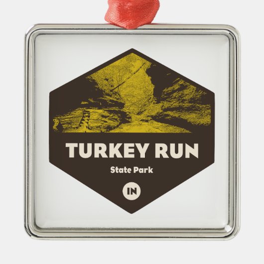 Türkei Run Staat Park Indiana Ornament Aus Metall (Vorne)