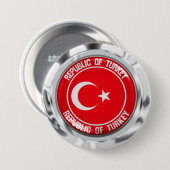 Türkei-Runde Button (Vorne & Hinten)