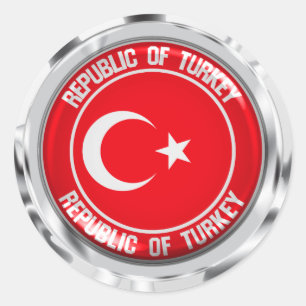 Türkei-Runde Runder Aufkleber