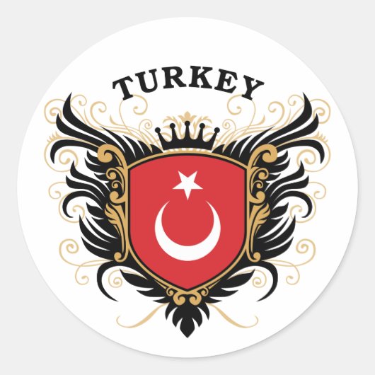 Türkei Runder Aufkleber (Vorderseite)
