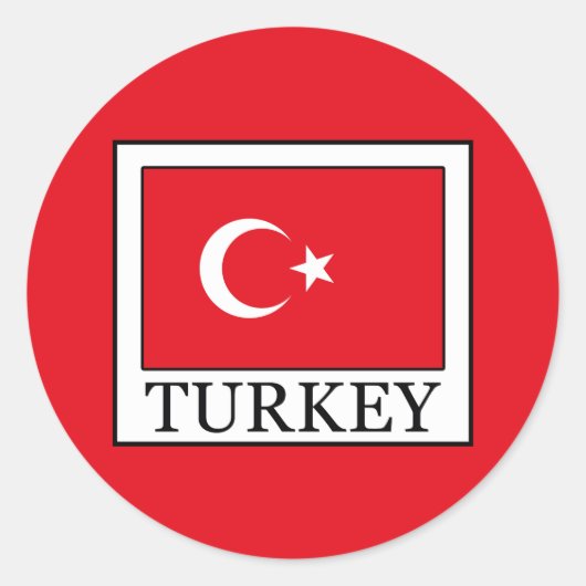 Türkei Runder Aufkleber (Vorderseite)