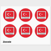 Türkei Runder Aufkleber (Blatt)