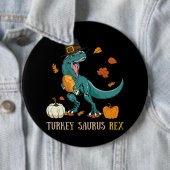 Türkei Saurus Rex Dinosaur Funny Erntedank Button (Beispiel)