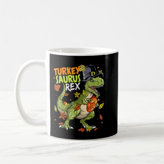Türkei Saurus Rex Funny Dinosaur T Rex Thanksgivin Kaffeetasse (Links)