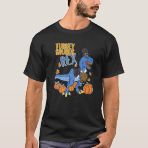 Türkei Saurus Rex I Trex Pilgrim Hat I Dinosaur Th T-Shirt