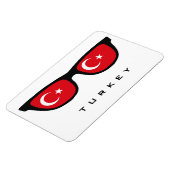 Türkei Shades benutzerdefinierte Text- und Farbmag Magnet (Linke Seite)