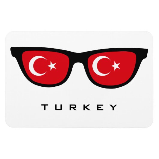 Türkei Shades benutzerdefinierte Text- und Farbmag Magnet (Horizontal)